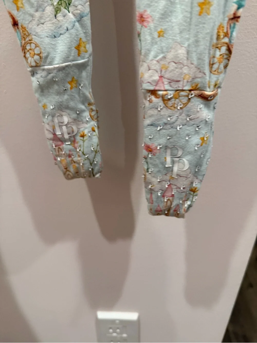 Posh Peanut Light Blue Princess Carriage Footie Pajamas